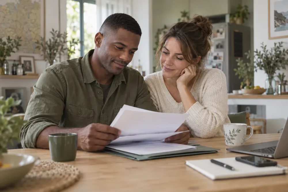 Un couple prépare ses démarches ensemble